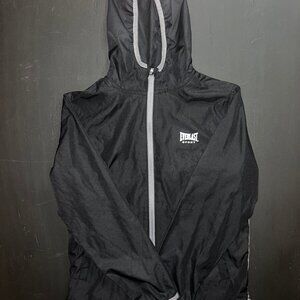Everlast Sport Boy's Windbreaker Jacket Size Medium Black Hooded‎ Zip